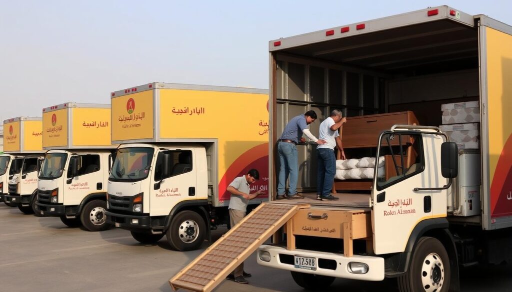 نقل وتغليف آمن مع الفك والتركيب | شركة نقل عفش الندى بالرياض