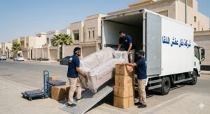 شركة نقل عفش في حي الملقا بالرياض | خدمات فك وتغليف ونقل آمنة