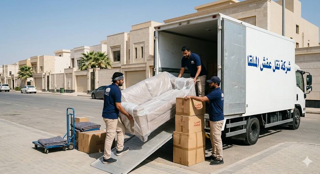 شركة نقل عفش في حي الملقا بالرياض | خدمات فك وتغليف ونقل آمنة
